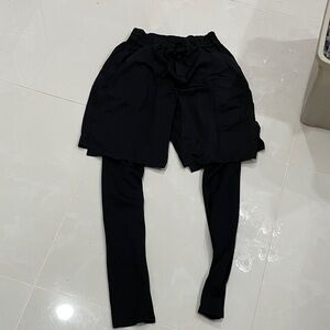 Plac pants with shorts connected size large